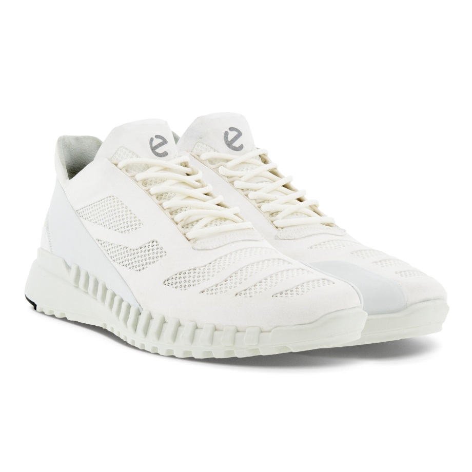Ecco Norway Zipflex Lav Tekstil Sneaker Herre Hvit-lys Hvit