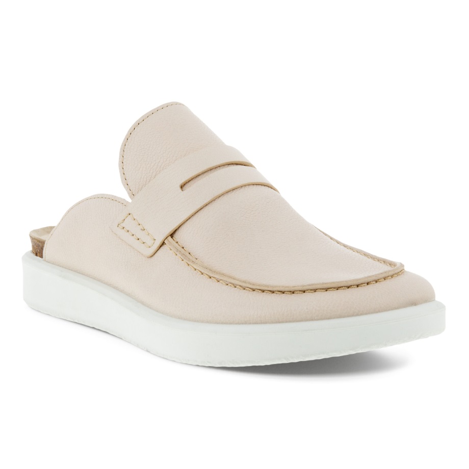 Ecco Norway Corksphere Sandal Flat Kvinners Kalkstein