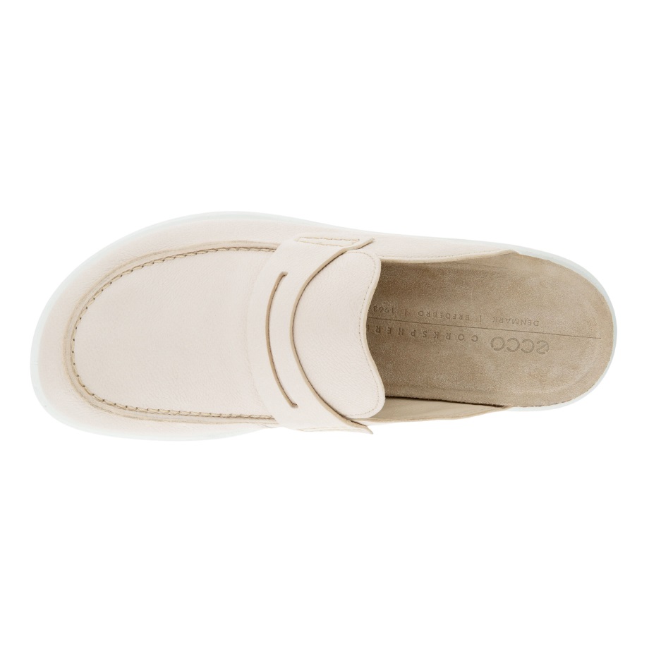 Ecco Norway Corksphere Sandal Flat Kvinners Kalkstein