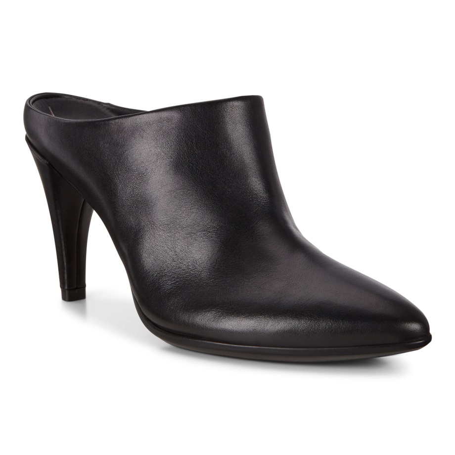 Ecco Norge Form 75 Spisse Hæler Mule Damer Sort