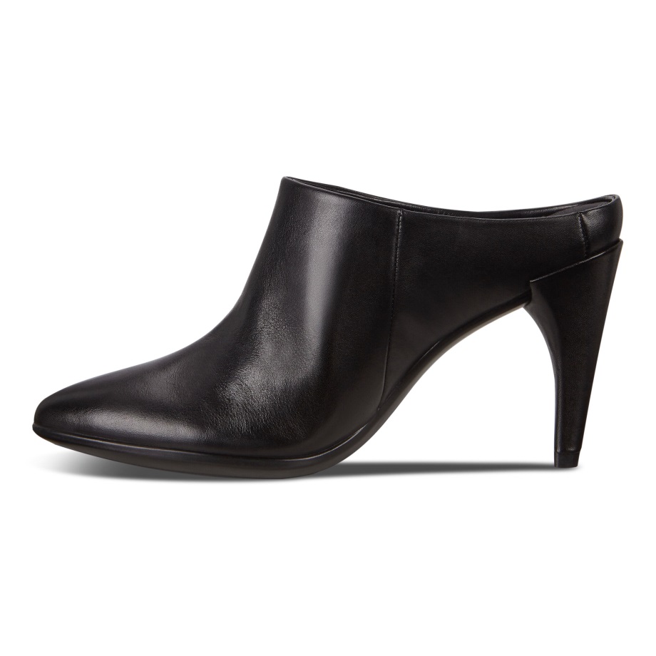 Ecco Norge Form 75 Spisse Hæler Mule Damer Sort
