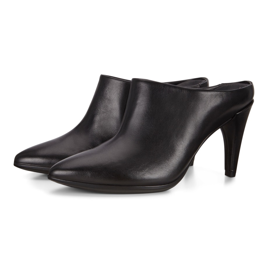 Ecco Norge Form 75 Spisse Hæler Mule Damer Sort