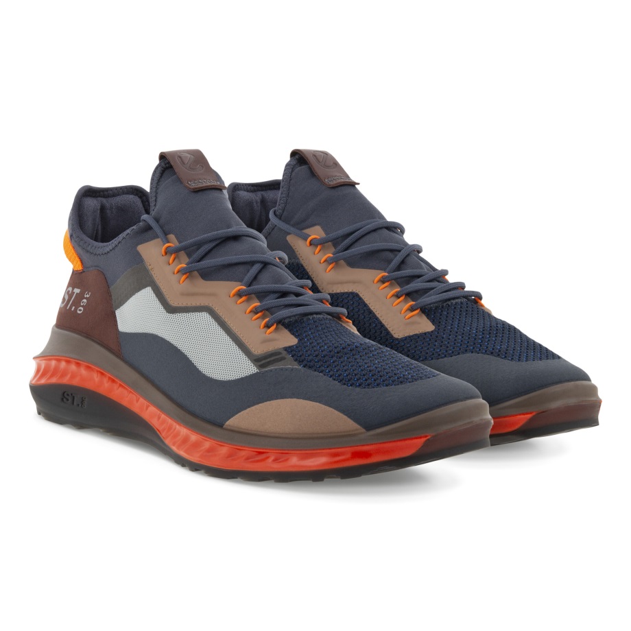 Ecco Norge St.360 Joggesko Herre Ombre-ombre-oransje Neon