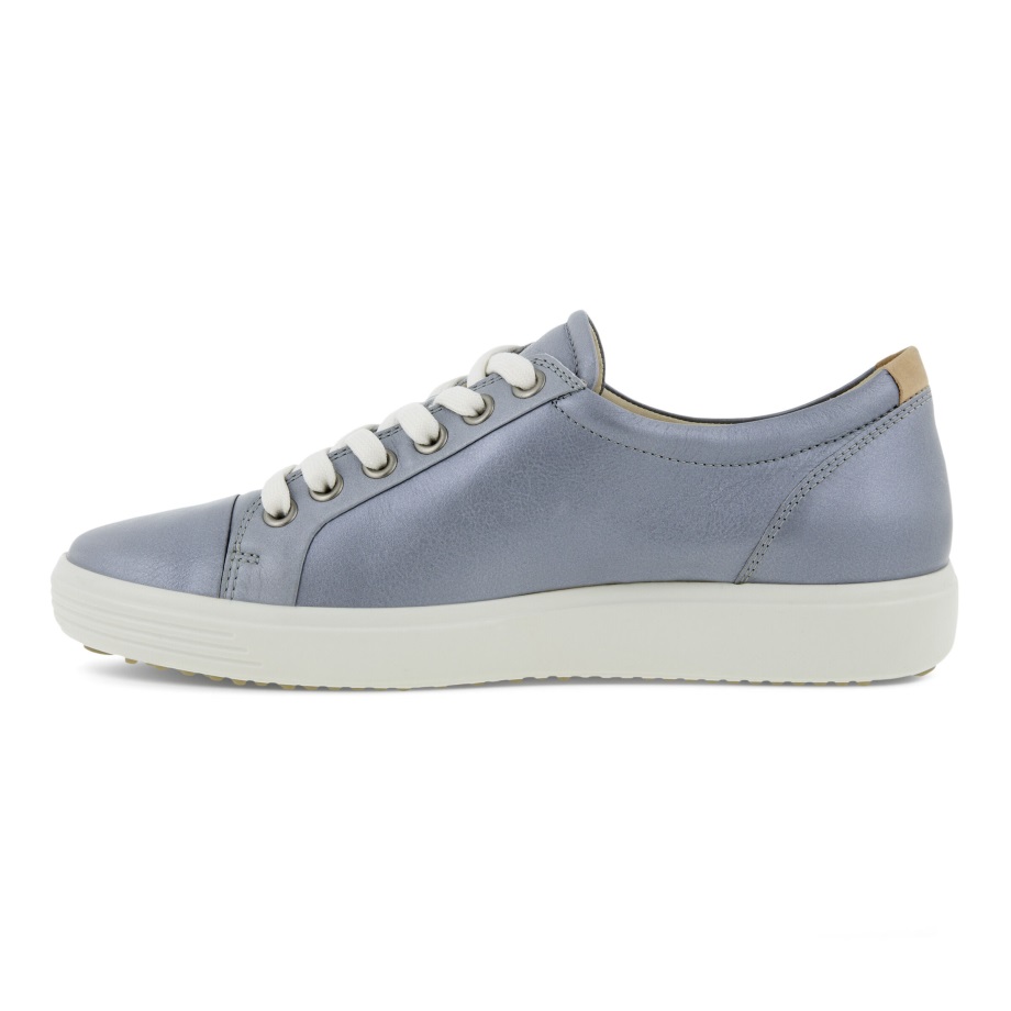 Ecco Norway Soft 7 Sneaker Dame Sølvgrå Metallic