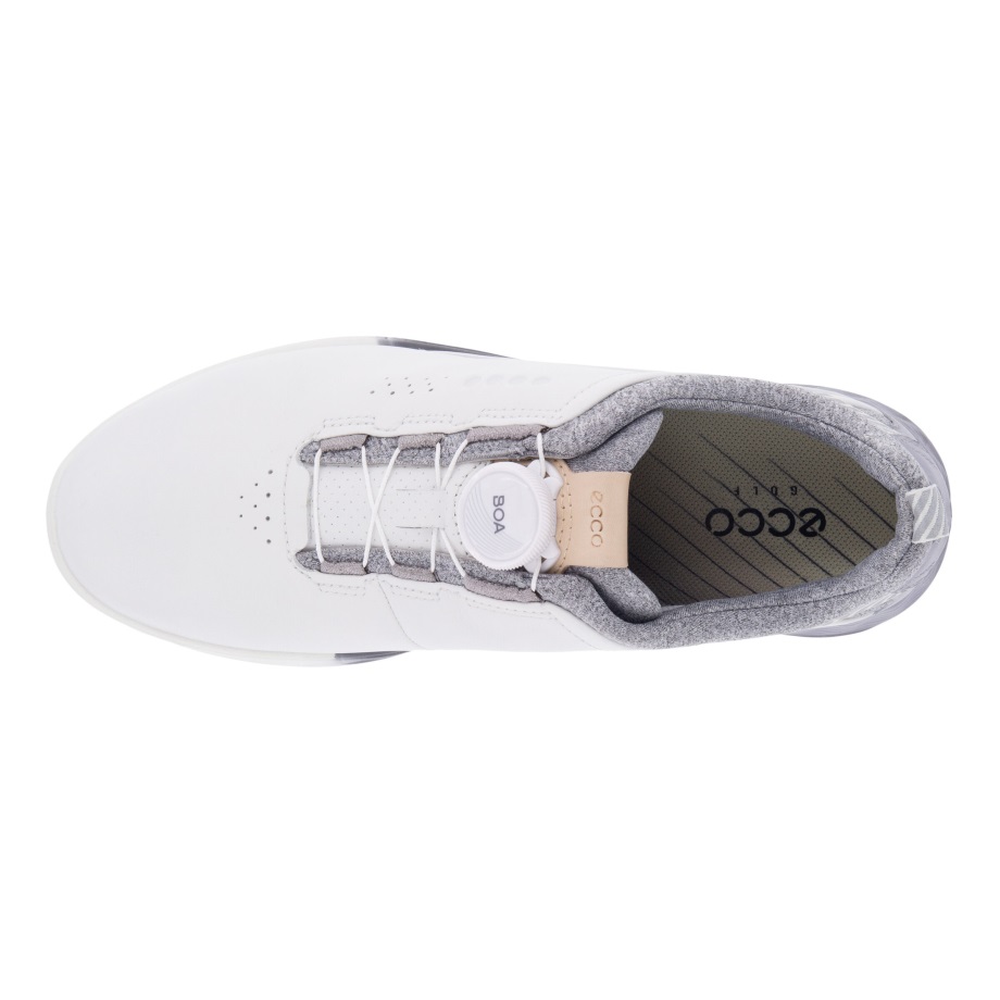 Ecco Norway Golf S-three Golfsko Dame Hvit-sølvgrå