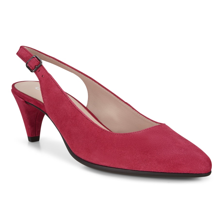 Ecco Norway Shape 45 Spiss Elegant Slingback Pumpe Sangria For Kvinner
