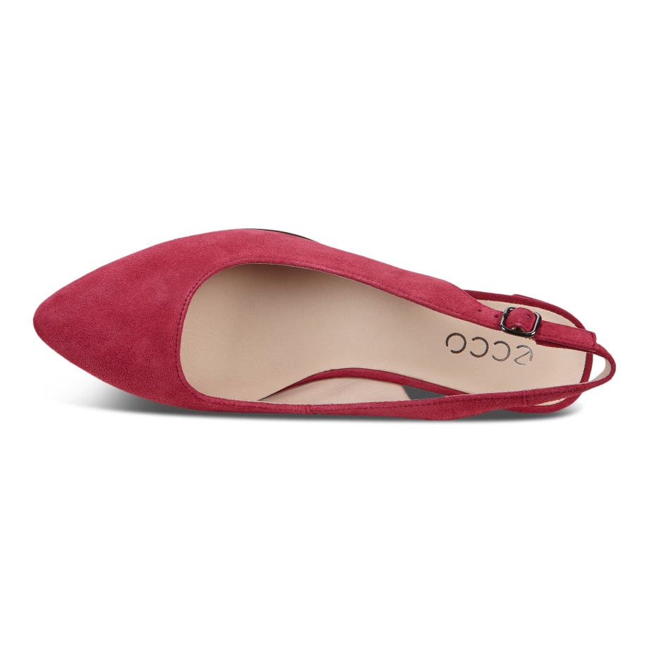 Ecco Norway Shape 45 Spiss Elegant Slingback Pumpe Sangria For Kvinner