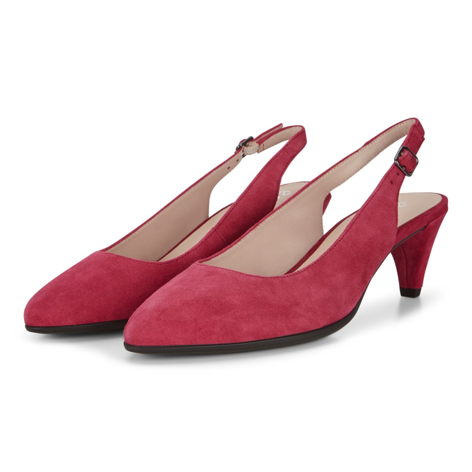 Ecco Norway Shape 45 Spiss Elegant Slingback Pumpe Sangria For Kvinner
