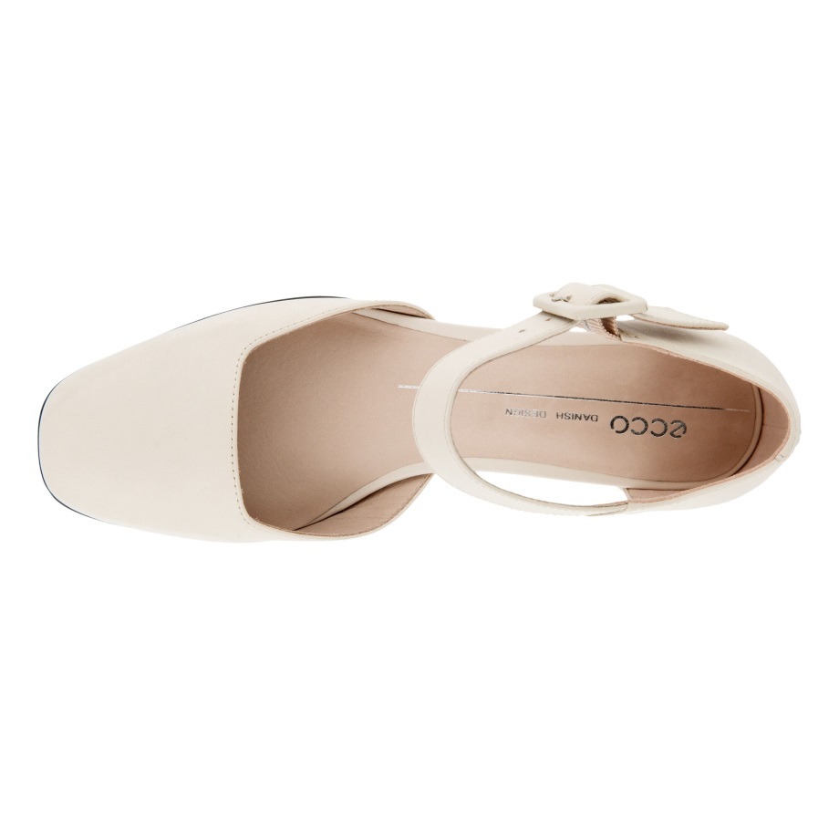 Ecco Norge Form 35 Kvadrat Mary Jane Kvinners Kalkstein