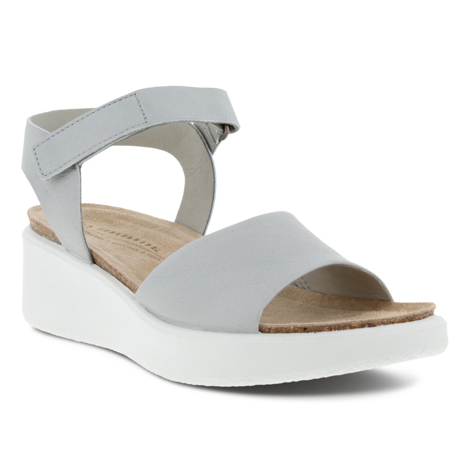 Ecco Norge Flowt Kile Kork Sandal Dame Betong