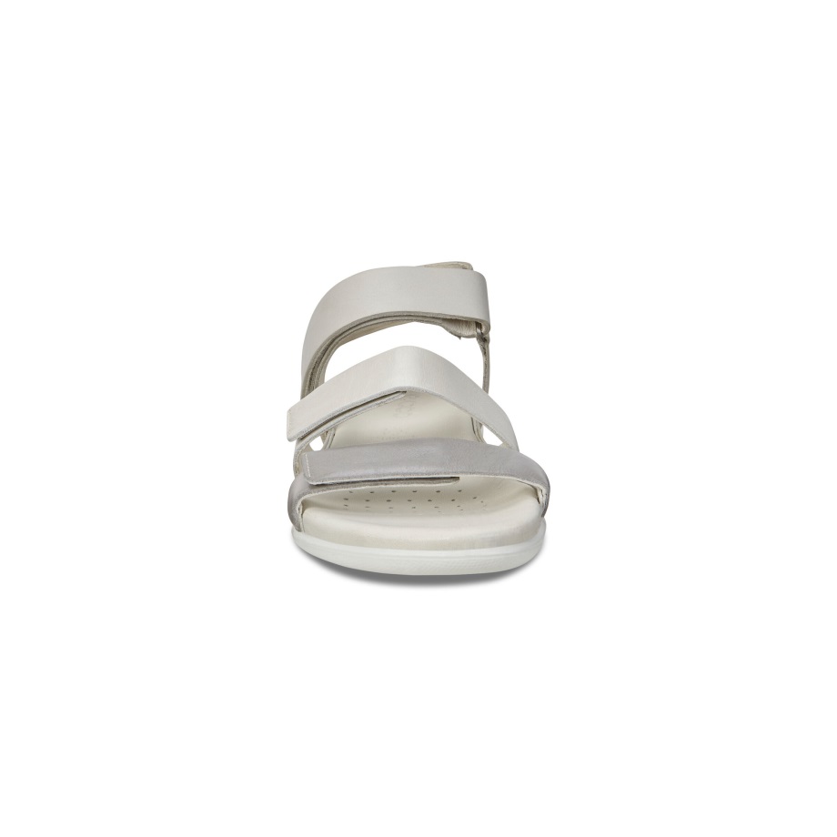 Ecco Norge Flash Flat Sandal Kvinners Villdue-hvit Skygge-hvit