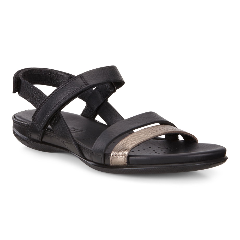 Ecco Norway Flash 2-tone Reim Sandal Damestein Metallic-svart