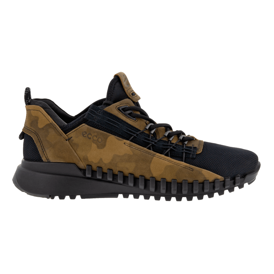 Ecco Norway Zipflex Lav Skinn/tekstil Sneaker Herre Asfalt-svart