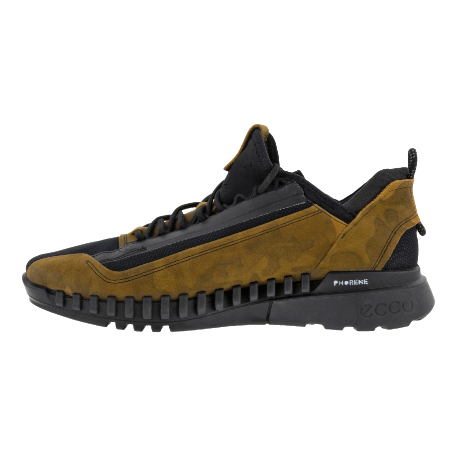 Ecco Norway Zipflex Lav Skinn/tekstil Sneaker Herre Asfalt-svart