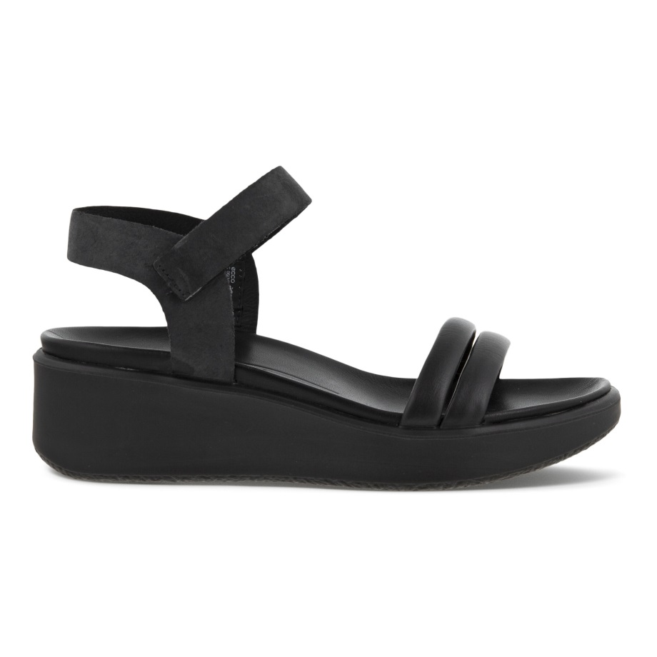 Ecco Norge Flowt Wedge Lx Sandal Dame Svart-svart