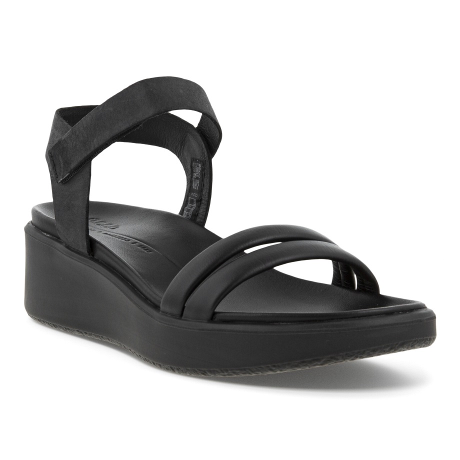 Ecco Norge Flowt Wedge Lx Sandal Dame Svart-svart
