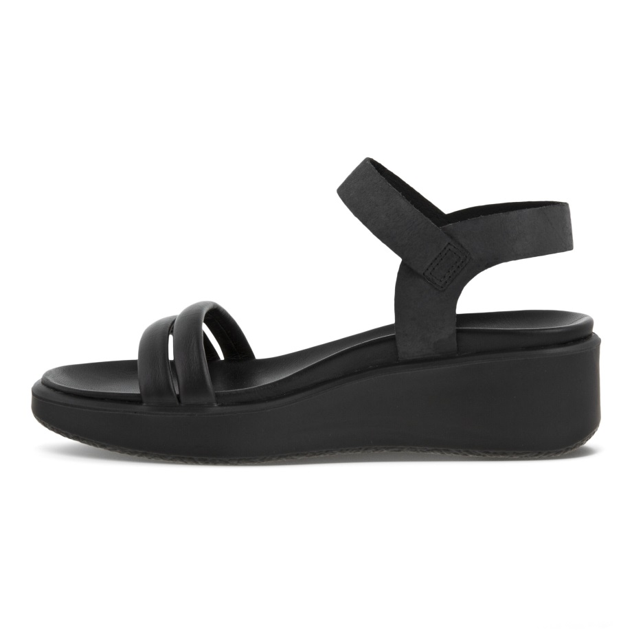 Ecco Norge Flowt Wedge Lx Sandal Dame Svart-svart