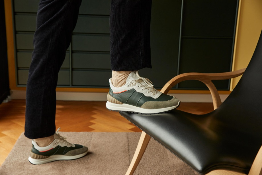 Ecco Norway Astir Sneaker Herre Vetiver-Sea Tangle-Bri. Hvit-calendula