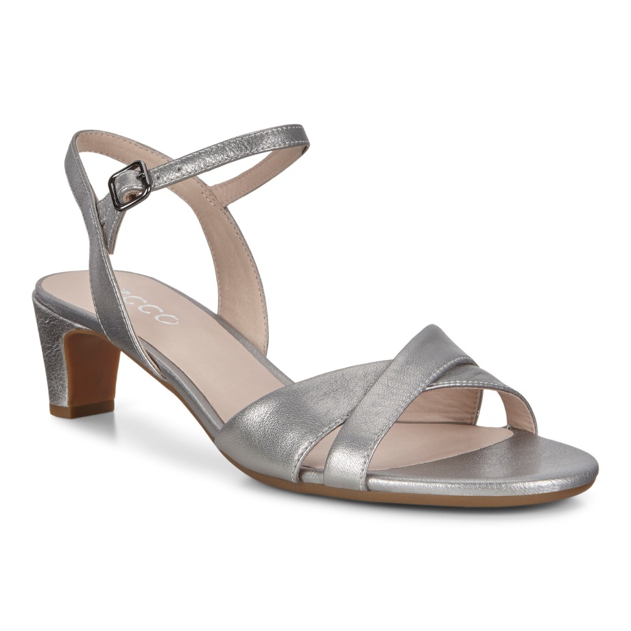 Ecco Norge Form Elegant Reim Sandal 45 Dame Alusilver