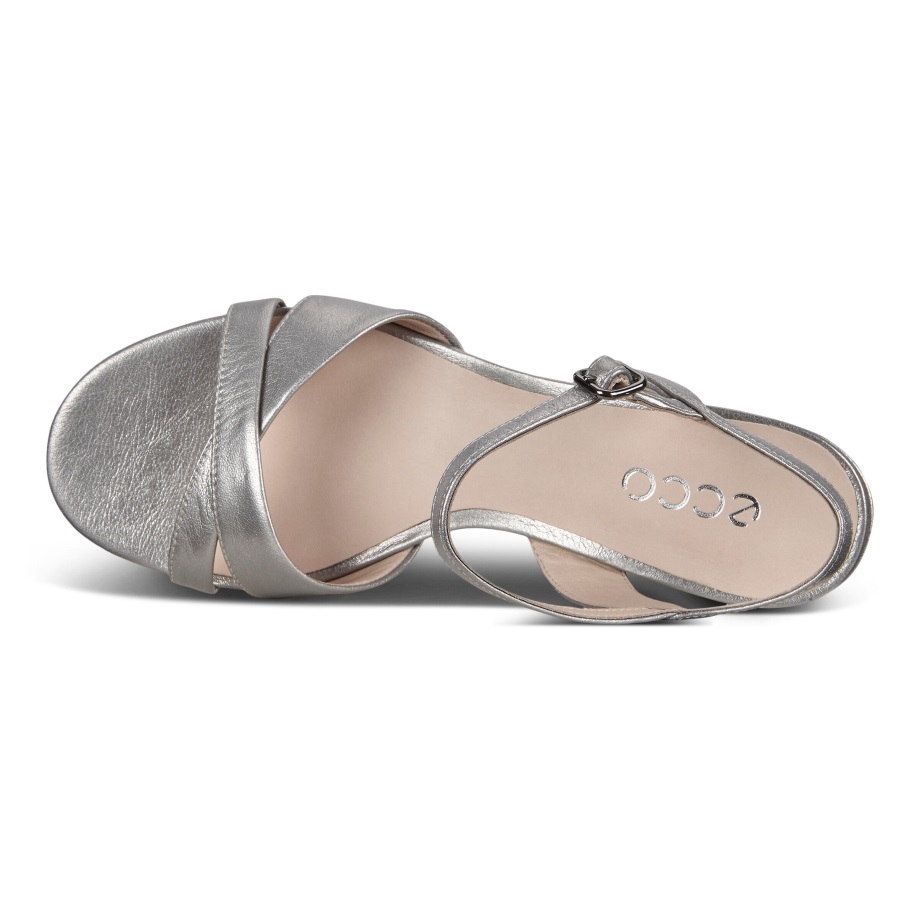Ecco Norge Form Elegant Reim Sandal 45 Dame Alusilver