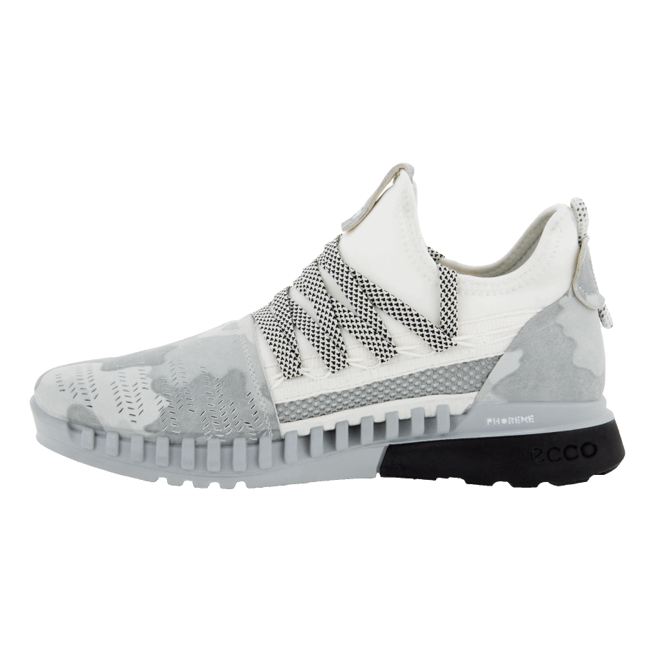 Ecco Norge Zipflex Lav Skinn/tekstil Sneaker Dame Hvit