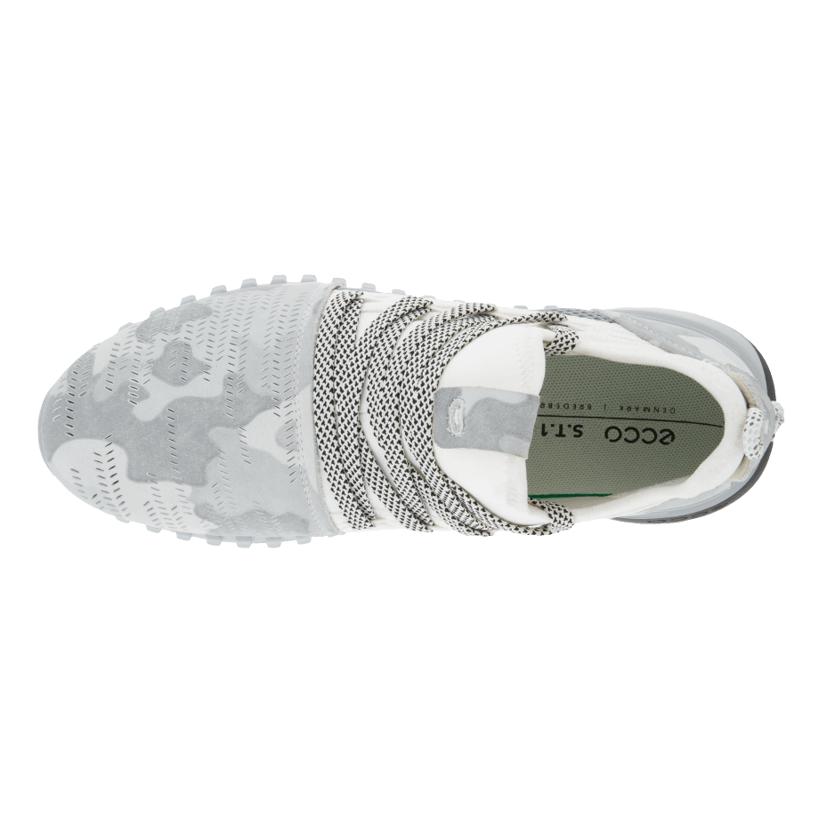 Ecco Norge Zipflex Lav Skinn/tekstil Sneaker Dame Hvit