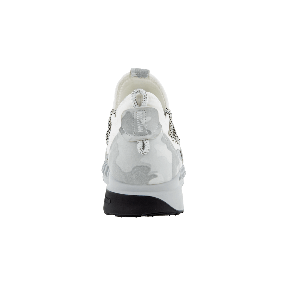 Ecco Norge Zipflex Lav Skinn/tekstil Sneaker Dame Hvit