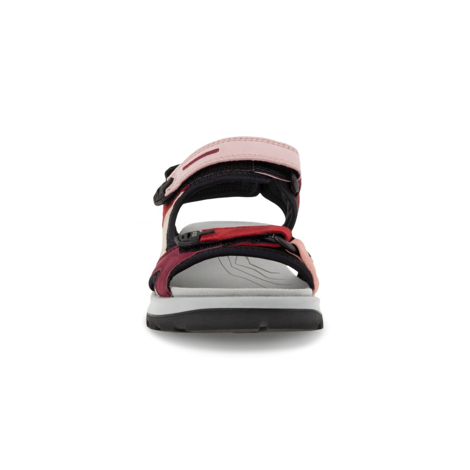 Ecco Norge Offroad Flat Sandal Kvinners Multicolor Chili Rød