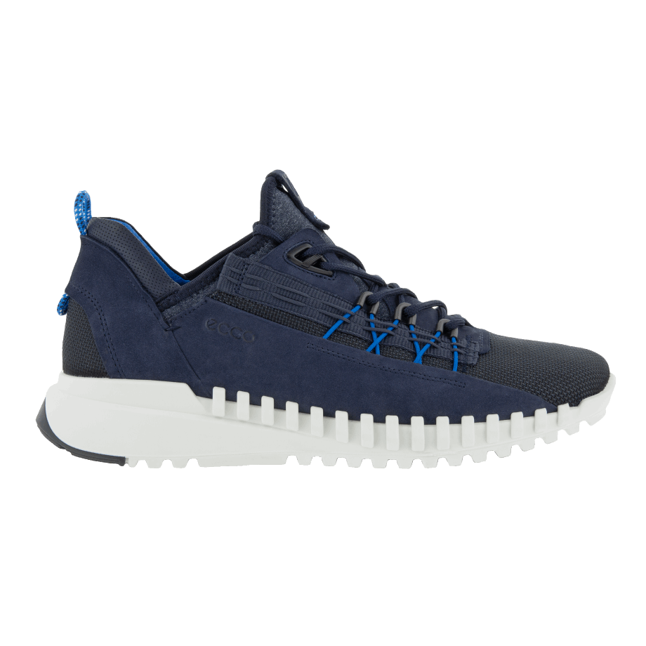 Ecco Norway Zipflex Lav Skinn/tekstil Sneaker Herre Marine-night Sky