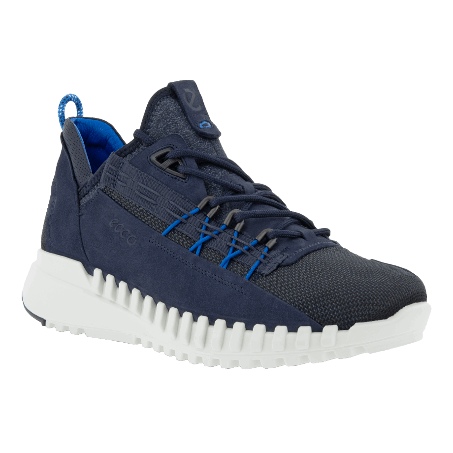 Ecco Norway Zipflex Lav Skinn/tekstil Sneaker Herre Marine-night Sky