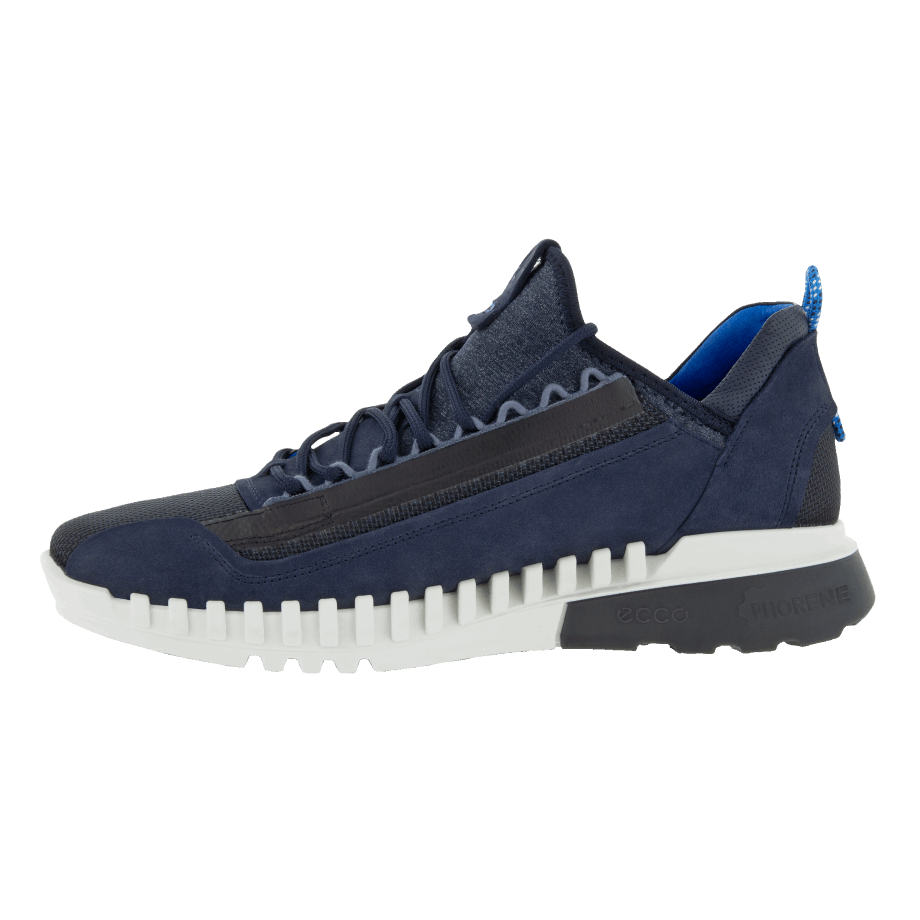 Ecco Norway Zipflex Lav Skinn/tekstil Sneaker Herre Marine-night Sky