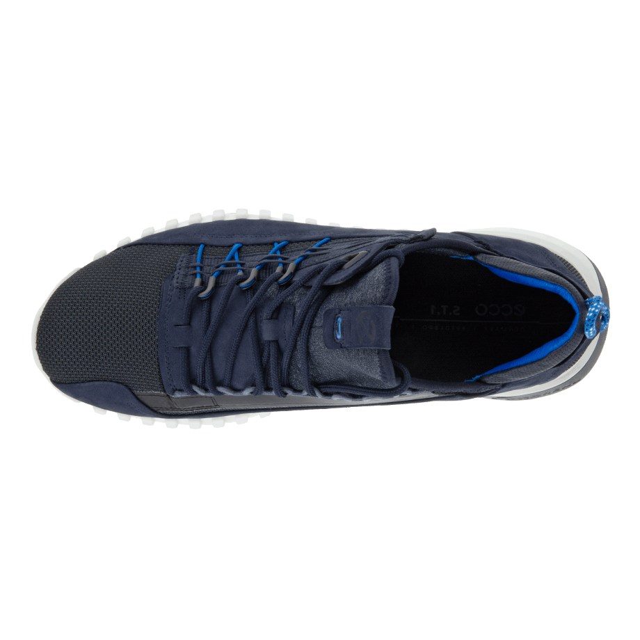 Ecco Norway Zipflex Lav Skinn/tekstil Sneaker Herre Marine-night Sky