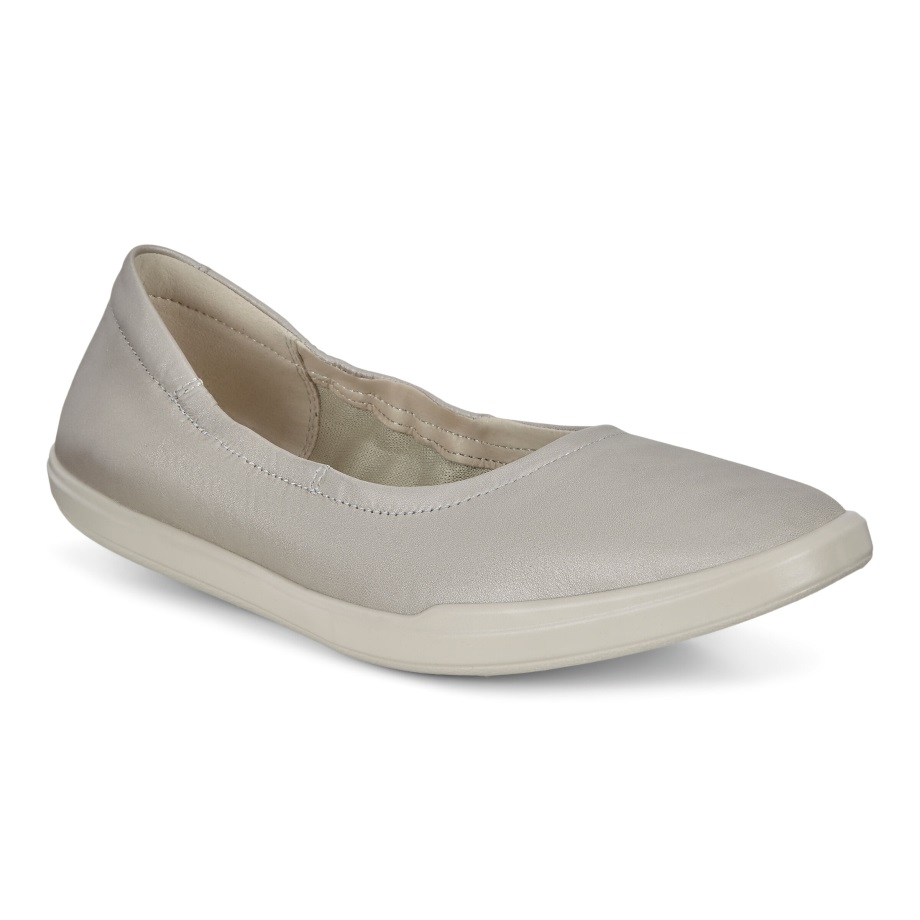Ecco Norge Simpil Ballerinasko Dame Grus Metallic