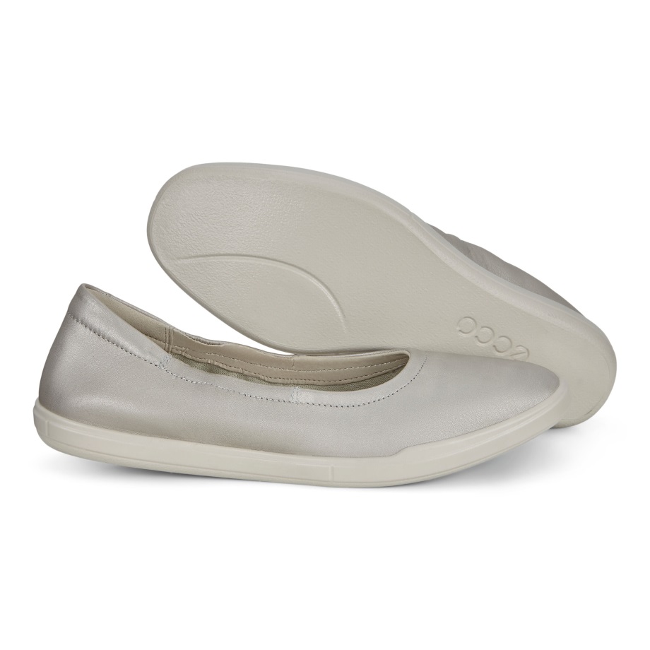 Ecco Norge Simpil Ballerinasko Dame Grus Metallic