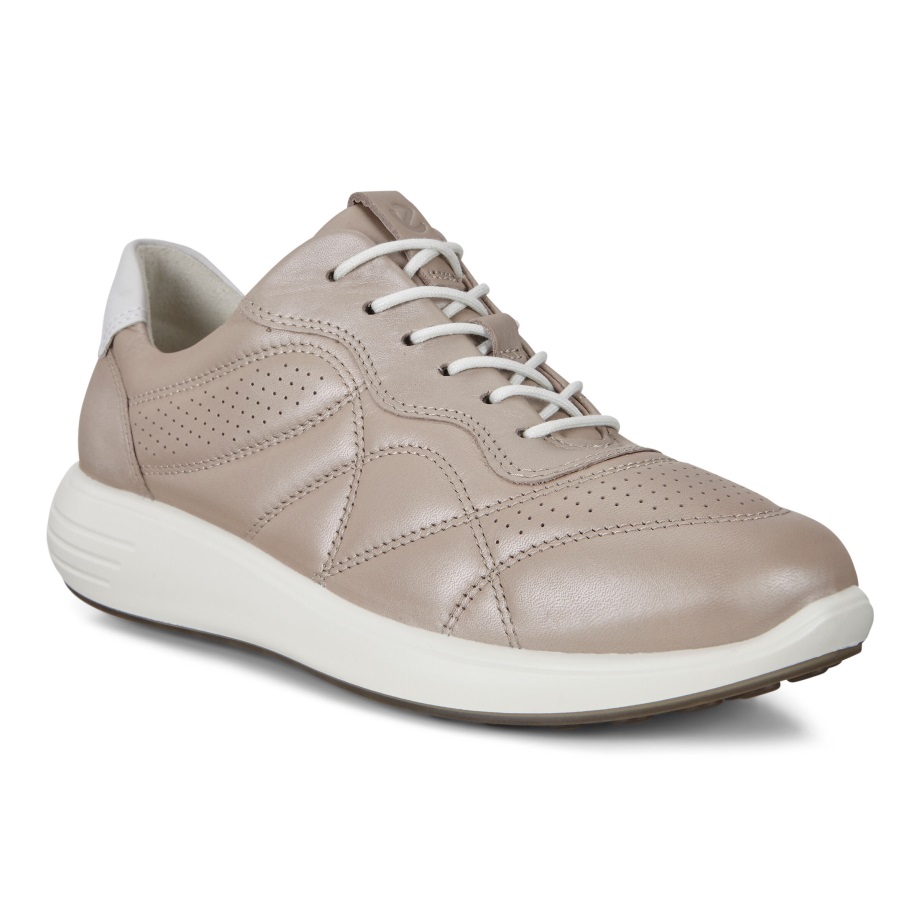 Ecco Norway Soft 7 Runner Wo Dame Grå Rose Metallic-hvit