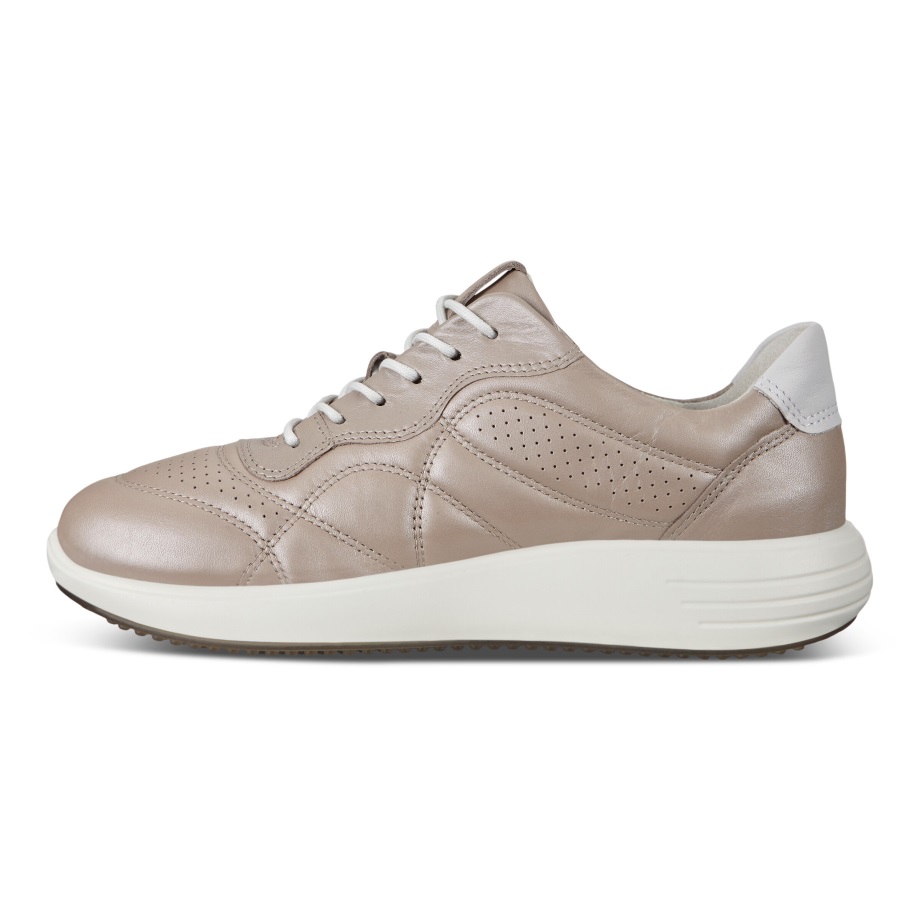 Ecco Norway Soft 7 Runner Wo Dame Grå Rose Metallic-hvit