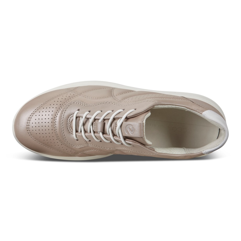 Ecco Norway Soft 7 Runner Wo Dame Grå Rose Metallic-hvit