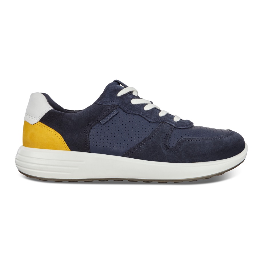 Ecco Norway Soft 7 Runner Perforerte Joggesko Herre Marine-marin-hvit-merigold