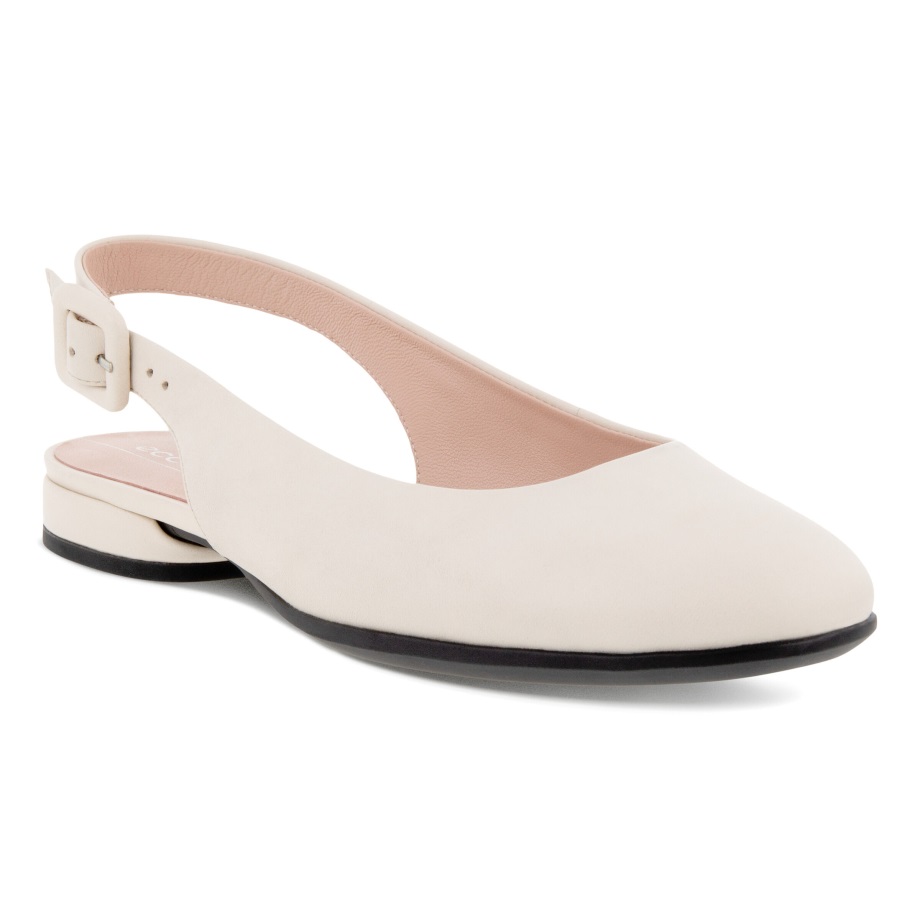 Ecco Norway Anine Sling-back Flats Kvinners Kalkstein