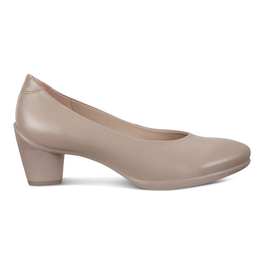 Ecco Norway Sculptured 45 Plain Pump Kvinners Grå Rose