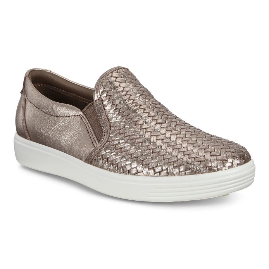 Ecco Norway Soft 7 Slip-on Damestein Metallic