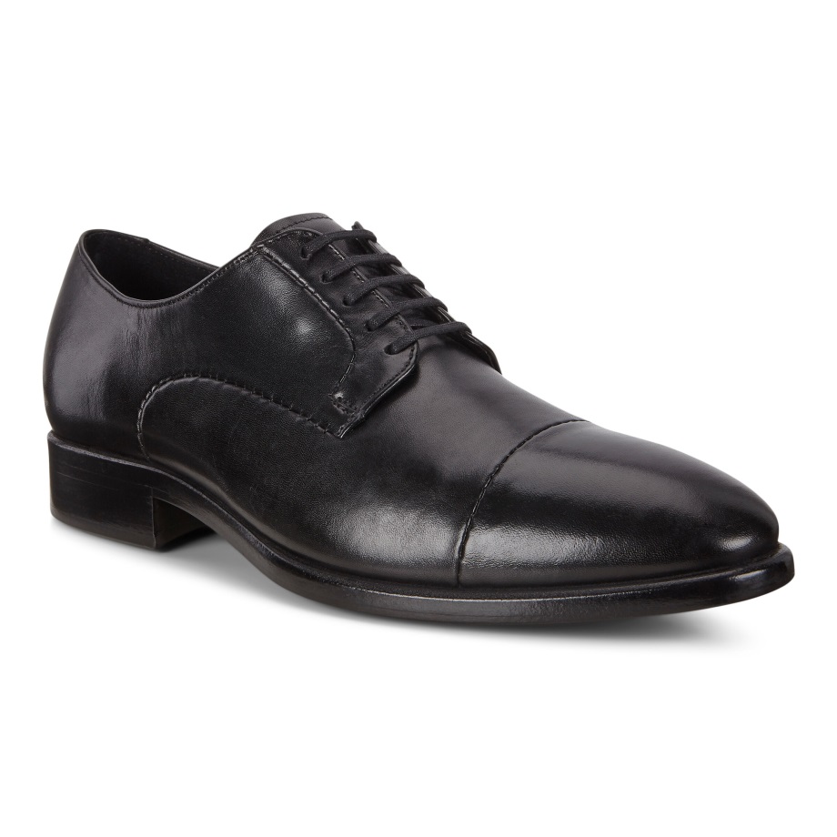 Ecco Norge Vitrus Mondial Cap-toe Derby Sko Herre Sort