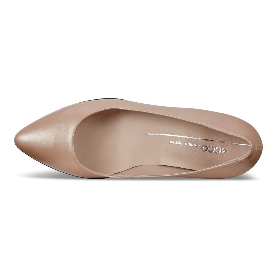 Ecco Norge Form 45 Spisse Elegant Dame Champagne Metallic