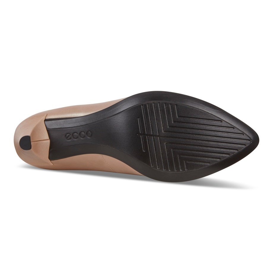 Ecco Norge Form 45 Spisse Elegant Dame Champagne Metallic