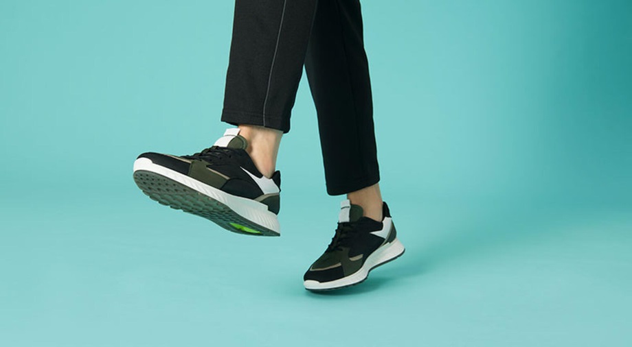 Ecco Norge St.1 Sneaker Herre Sort-dyp Skog-hvit-salvie