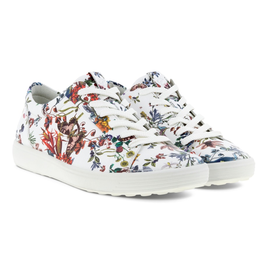 Ecco Norway Soft 7 Ecco Norway Sneaker Dame Multicolor Hvit