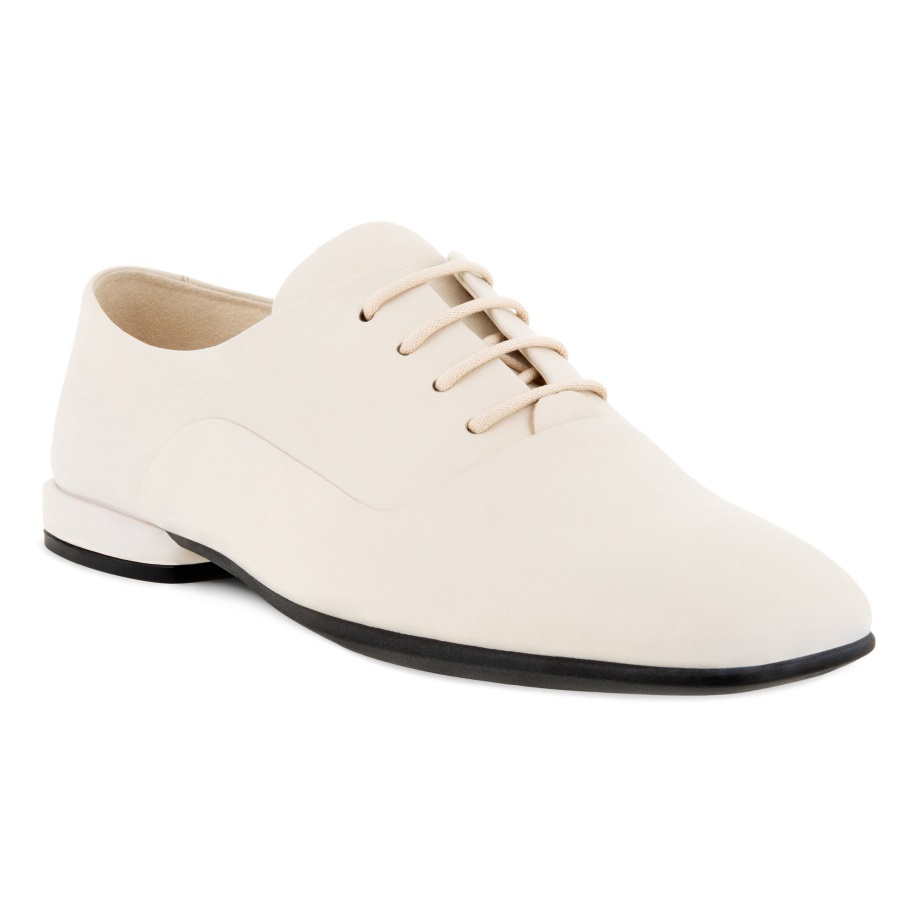 Ecco Norge Anine Squared Oxford Blonder Kvinners Kalkstein