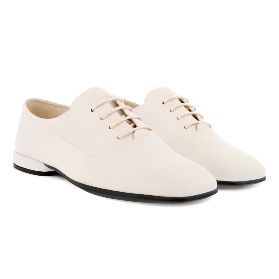 Ecco Norge Anine Squared Oxford Blonder Kvinners Kalkstein