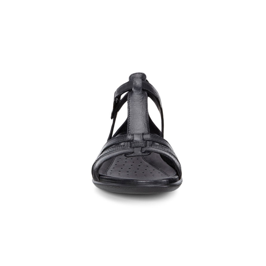 Ecco Norge Flash T-rem Sandal Dame Svart-svart