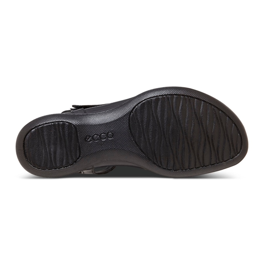 Ecco Norge Flash T-rem Sandal Dame Svart-svart